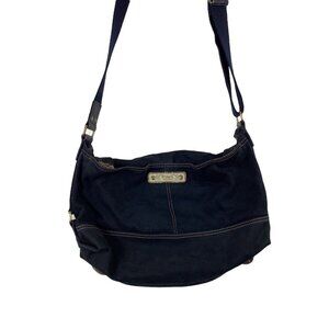 Fossil Women Blue Denim Adjustable Strap Messenger Bag
